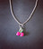 Pink skull cherry necklace