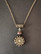 Black and gold flower necklace