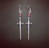 Large sword earrings