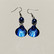 Blue shell earrings