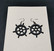 Big black wheel earrings