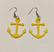 Yellow anchor earrings