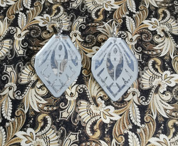 Engraved art deco earrings