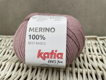 Katia Merino 100% , väri 62 vaalea roosa