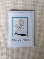 Kortti, Onnea Ylioppilaalle, vaal.sin, rautalankaruusu