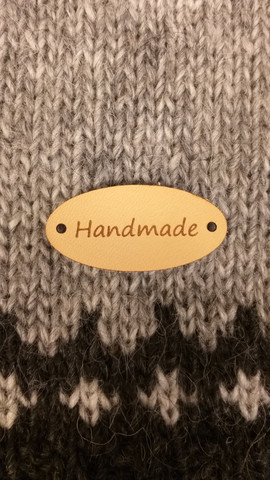 Hand made merkki, soikea