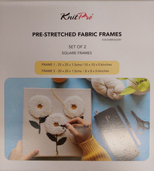 Knit Pro Tuftauskehyspakkaus neliö, 1 kpl 25 x25 cm ja 1 kpl 20 x 20 cm