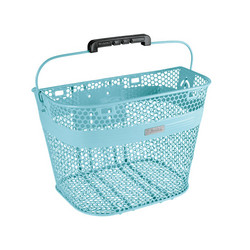 ELECTRA LINEAR STEEL MESH FRONT BASKET POWDER BLUE, QUICK LOCK