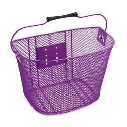 ELECTRA STEEL MESH FRONT BASKET PURPLE, QUICK LOCK