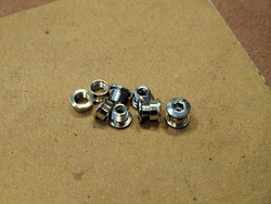 CHAINRING BOLTS 6.5MM / 5MM SINGLE SPEED, 5 PAIRS CHROME