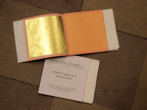 GOLD LEAF 23 CT ON TRANSFER PAPER 25 PCS