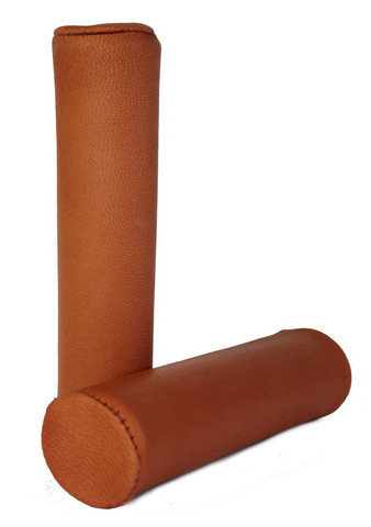 LEATHER GRIPS 125 MM LIGHT BROWN