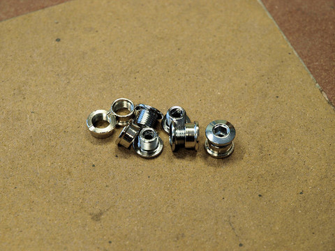 CHAINRING BOLTS 6.5MM / 5MM SINGLE SPEED, 5 PAIRS STAINLESS