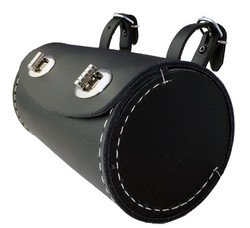SADDLE BAG, BLACK, BARREL SHAPE