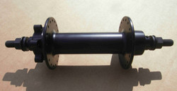 WIDE FRONT HUB FOR DISC BRAKE 150 MM ALUMINIUM MATT BLACK