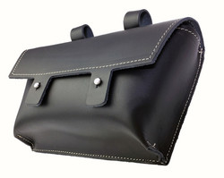 HANDLEBAR BAG LEATHER, BLACK