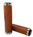 LEATHER DONUT LOCKING GRIPS, LIGHT BROWN 130/130 MM