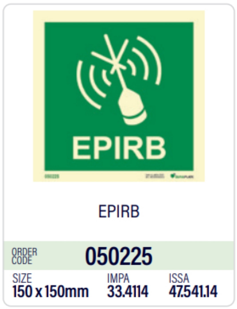 Navigation guide EPIRB Evacuation and first aid Imo signs Toprima
