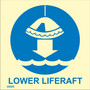 Lower liferaft to water