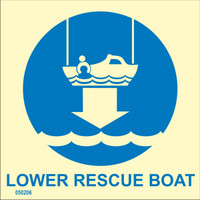 Lower rescue boat to water