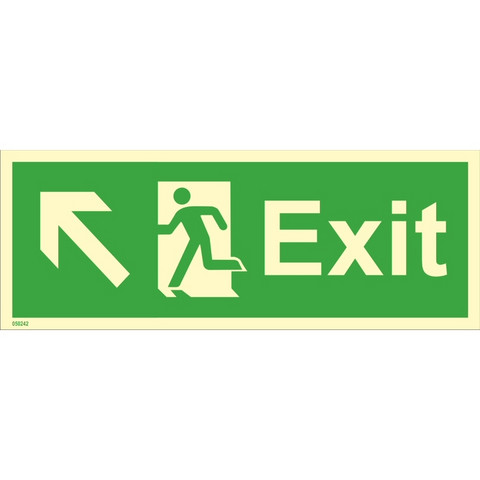 Exit, up left