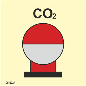 Kiinteä CO2-sammutuspullo suojatulla alueella