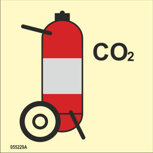 Pyörillä varustettu CO2 sammutin