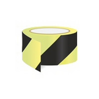 Black diagonal tape - for marking hazard areas and obstacles