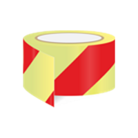 Red diagonal tape - for marking fire hazard areas