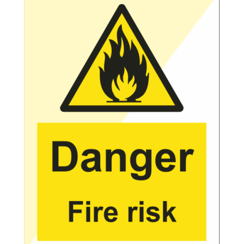 Danger Fire risk - Hazard signs - Imo signs - Imomerkit.fi.