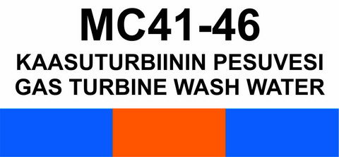 MC41-46 Kaasuturbiinin pesuvesi | Gas turbine wash water