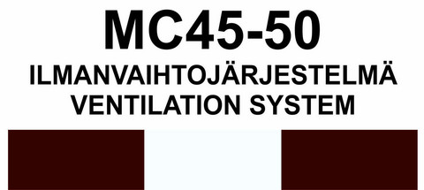 MC45‑50 Ilmanvaihtojärjestelmä | Ventilation system