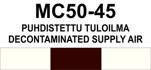 MC50‑45 Puhdistettu tuloilma | Decontaminated supply air