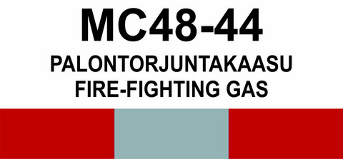 MC48‑44 Palontorjuntakaasu | Fire-fighting gas
