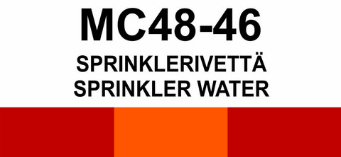 MC48‑46 Sprinklerivettä | Sprinkler water