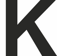 Letter K black 80