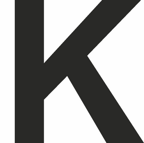 K-kirjain musta 80