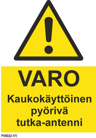 Varo! Kaukokäyttöinen puörivä tutka-antenni FI