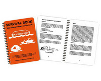 Lifeboat & liferaft survival booklet 170 x 215mm, waterproof plastic.