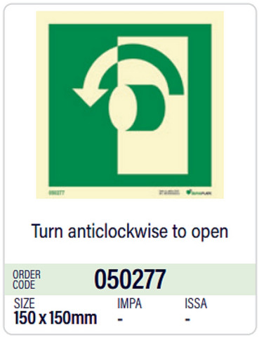 Turn anticlockwise to open