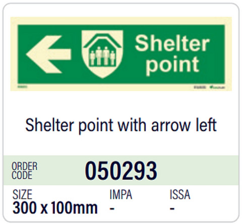 Shelter point with arrow left