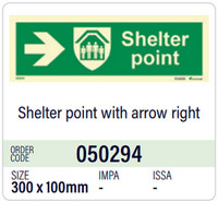 Shelter point with arrow right