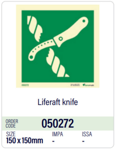Liferaft knife, Dure-Plate, in stock