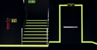 Photoluminescent low location lighting system (LLL)