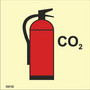 Fire extinguisher CO2 PVC photolum. in stock