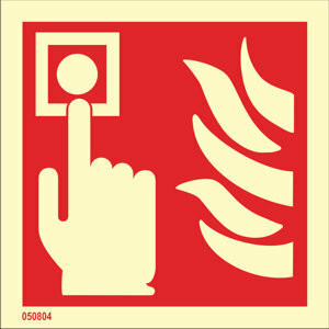 Fire alarm call point, PVC, photolum. 10-pack - 55 €