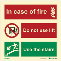 Tulipalon sattuessa älä käytä hissejä, käytä portaita