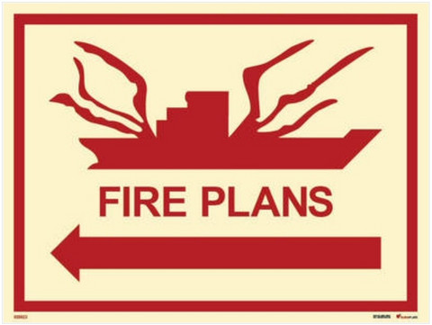 MSC/Circ.451 Fire plan arrow left