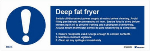Deep fat fryer safety instructions