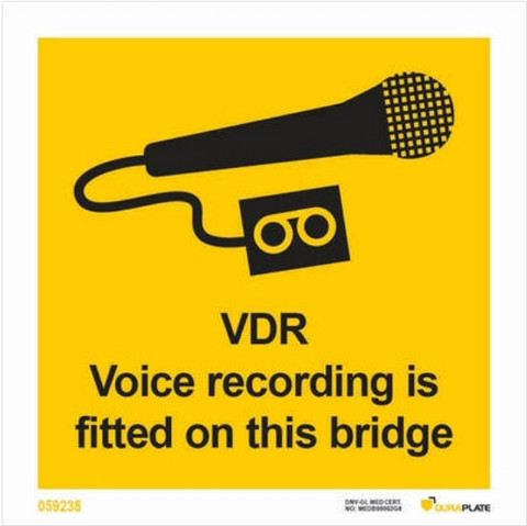 VDR voice recording is fitted on this bridge